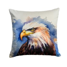 Eagle Throw Pillow Machine Washable, Indoor Outdoor Decorative Pillow for Couch, Bed or Patio, 14Hx14W