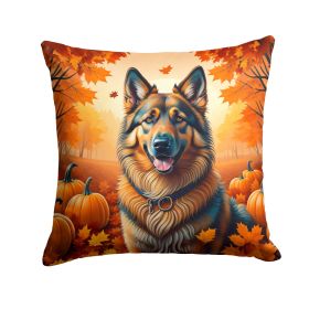 Belgian Tervuren Fall Throw Pillow Machine Washable, Indoor Outdoor Decorative Pillow for Couch, Bed or Patio, 14Hx14W