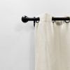 1" Ball Single Curtain Rod, Black, 30-84"