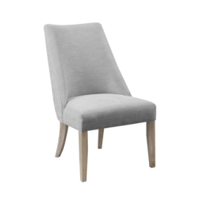 Upholstered Dining Chair Set Of 2 (Color: LIGHT GREY)