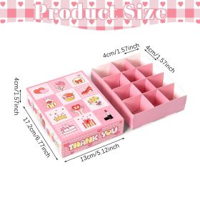 15PCS Bakery Gift Boxes With Dividers 12 Cell Paper Gift Box (Option: W13477522)