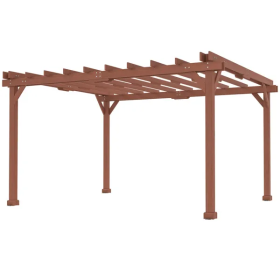Outdoor Wooden Gazebo (Color: Brown)