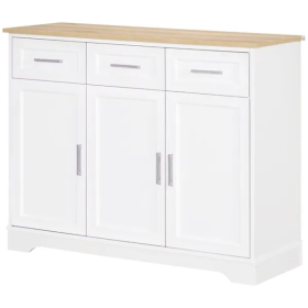 Sideboard Buffet Cabinet (Color: White)