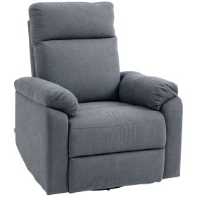 Recliner Chair, Wide Swivel Rocker Chair, Overstuffed Single Sofa With Pocket Spring, Footrest, Quick Assembly, Gray (Option: Gray)