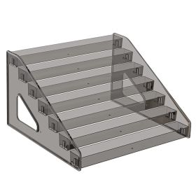 Acrylic Card Display Rack Shelf, Organizing Rack (Option: Gray)
