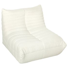 Bean Bag Chair For Adults, Giant Fireside Chair, Bean Bag Sofa With High Density Foam For Living Room, Cream White (Option: Cream White)
