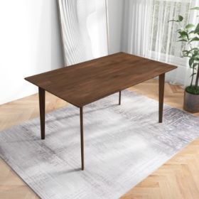 Carlos Solid Wood Dining Table (Color: Brown)