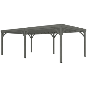 Wooden Pavilion With Seat (Option: Gray)