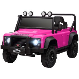 Electric Car For Remote Control, Dual Motors, Spring Suspension, LED Lights (Color: Pink)