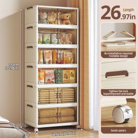 Folding Storage Cabinet (Option: Six layer)