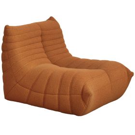 Bean Bag Chair For Adults, Giant Fireside Chair, Bean Bag Sofa With High Density Foam For Living Room, Brown (Color: Brown)