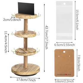 360 Rotating Earring Display Stands With 50 Earring Holder Cards (Option: W13732759)