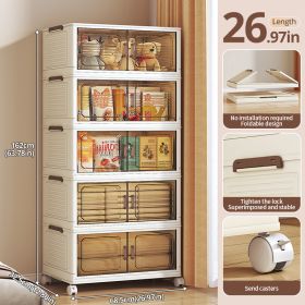 Folding Storage Cabinet (Option: Five layer)
