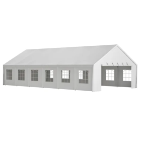 20x40FT Party Tent Heavy Duty, Large Wedding Event Shelters With 3 Carry Bags & Removable Sidewalls, Outdoor Canopy Gazebo Commercial Tents For P (Color: White)
