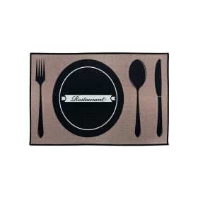 Printed Absorbent & Non-Slip Door Mat - Durable Polyester Carpet with "Kitchen" Design, Ideal for Bathrooms, Hallways, Living Rooms (Color: SJR-45-71-12, size: 17.7*28in/45*71cm)