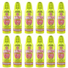 HALT! Handheld Fire Fighting Foam Spray ��� Non-Toxic, Easy to Use, Store, and Find in Emergency ��� Compact & Portable ��� Ideal for Home, Kitchen (size: 12 Pack)