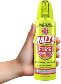 HALT! Handheld Fire Fighting Foam Spray ��� Non-Toxic, Easy to Use, Store, and Find in Emergency ��� Compact & Portable ��� Ideal for Home, Kitchen (size: 1 Pack)