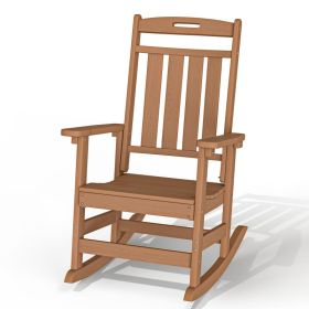 HDPE-Plastic-Outdoor-Rocking-Chair (Option: Teak-2pack)