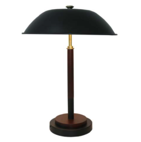 High Quality Hotel European Modern Bed Side Nightstand Decorative Led Table Desk Lamp, Cosmiclume Black Umbrella Shaped Table Lamp - Walnut - Bro (Color: Black)