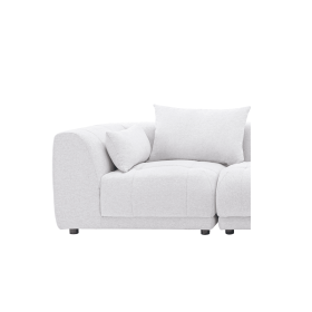 144  Sectional Couch Sofa With Ottoman,Soft Sofa Set With Ottoman For Home- Beige, Part Of Corner (Option: CornerBeige)
