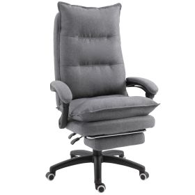 Vinsetto Executive Office Chair, 360 Swivel, Adjustable Recliner With Retractable Footrest, Gray (Option: Gray)