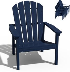 Stackable Adirondack Chairs (Option: Navy blue-4pack)